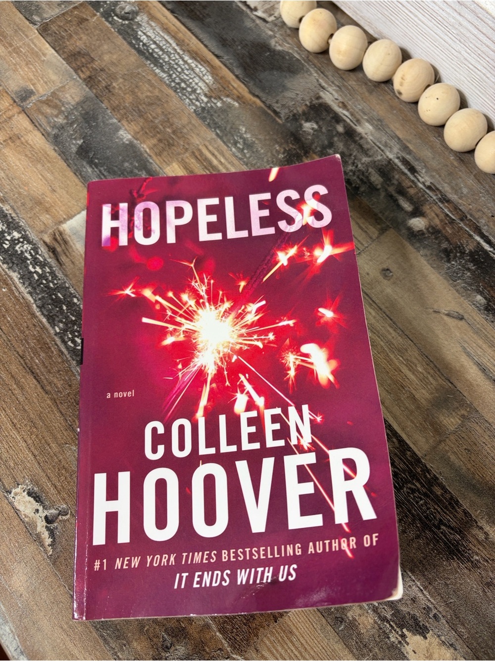 Hopeless by Colleen Hoover - Pink & Red Paperback Novel